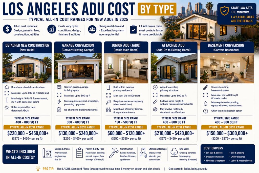 How Much Does an ADU Cost in Los Angeles in 2026?