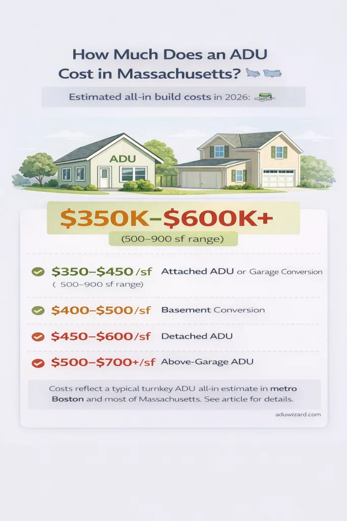How Much Does an ADU Cost in Massachusetts in 2026?