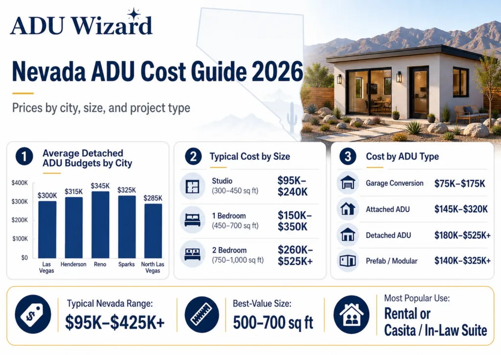 How Much Does an ADU Cost in Nevada? 2026 Price Guide