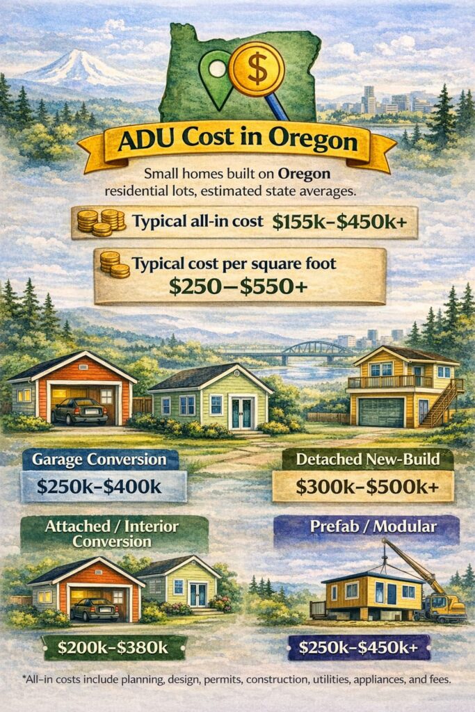 How Much Does an ADU Cost in Oregon in 2026?