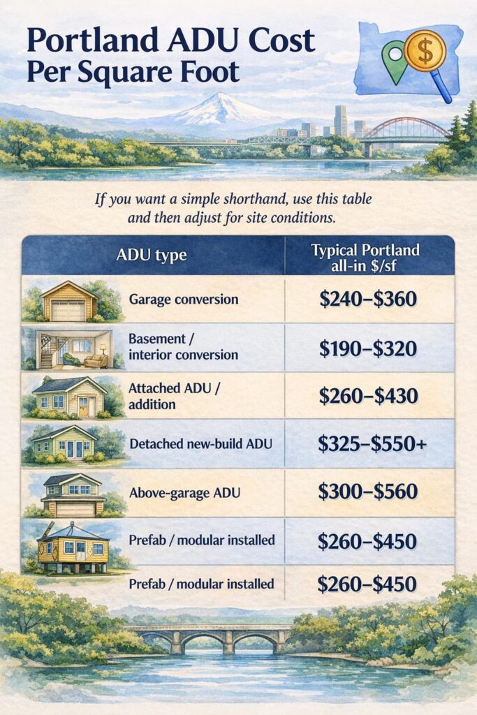 How Much Does an ADU Cost in Portland, Oregon in 2026?